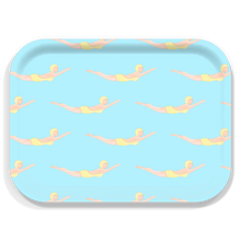 Load image into Gallery viewer, Yellow Diving Girls Medium Tray
