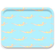 Load image into Gallery viewer, Yellow Diving Girls Large Tray
